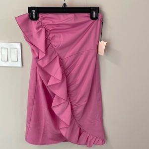 Superdown Pink Strapless Dress